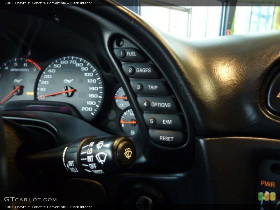Black Interior Controls for the 2003 Chevrolet Corvette Convertible #49282997