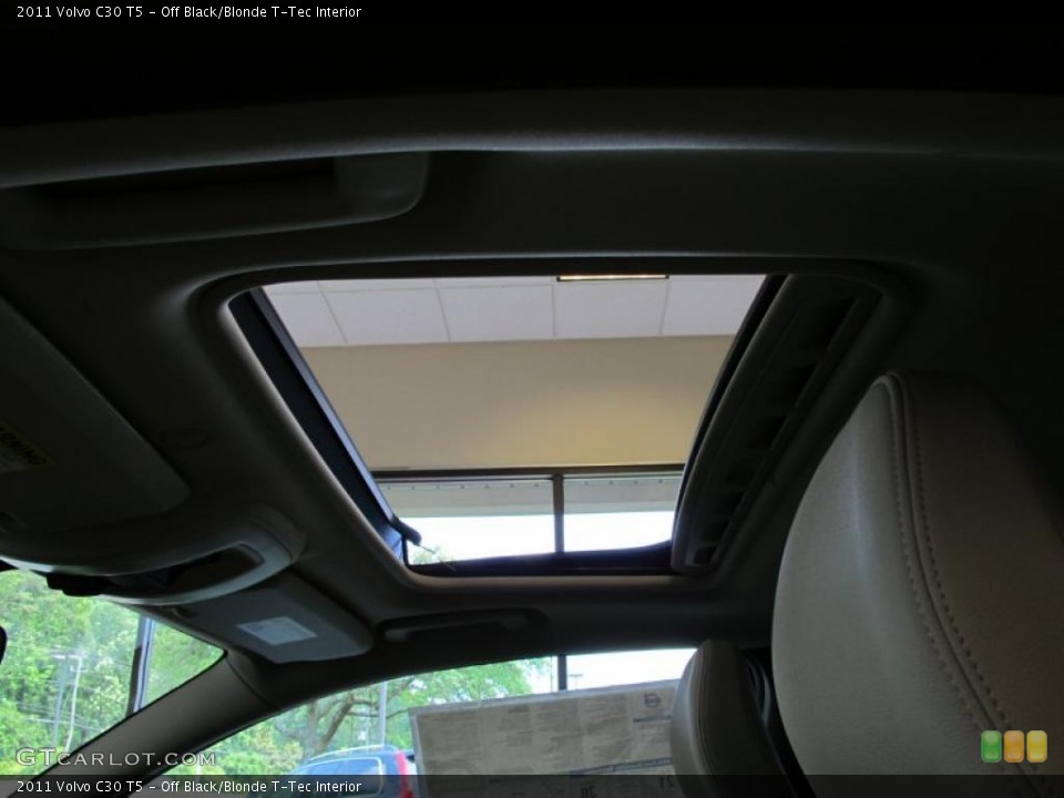 Off Black/Blonde T-Tec Interior Sunroof for the 2011 Volvo C30 T5 #49288925