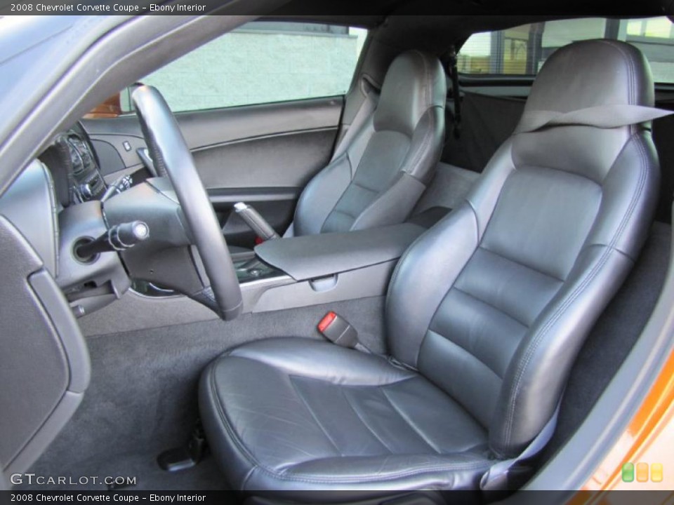 Ebony Interior Photo for the 2008 Chevrolet Corvette Coupe #49289216