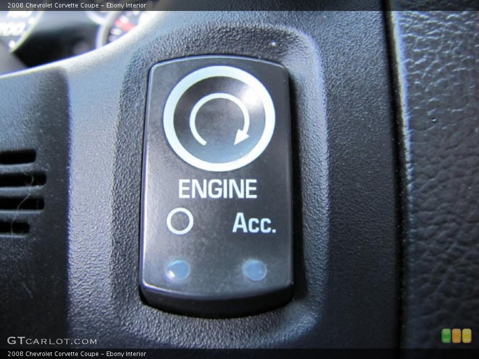 Ebony Interior Controls for the 2008 Chevrolet Corvette Coupe #49289318