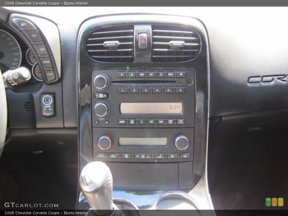 Ebony Interior Controls for the 2008 Chevrolet Corvette Coupe #49289339