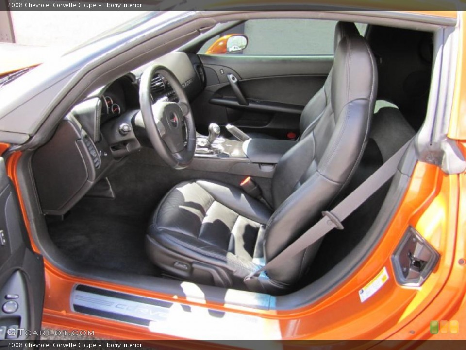Ebony Interior Photo for the 2008 Chevrolet Corvette Coupe #49289417