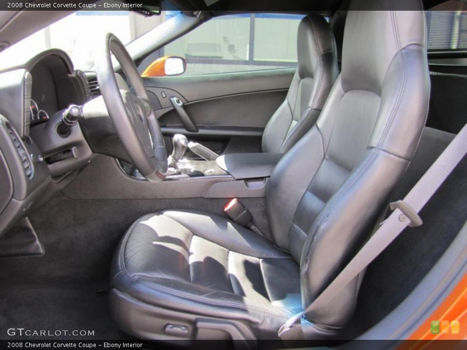Ebony Interior Photo for the 2008 Chevrolet Corvette Coupe #49289429