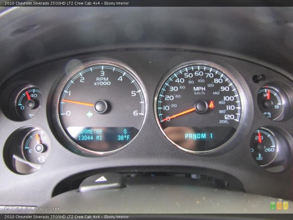 Ebony Interior Gauges for the 2010 Chevrolet Silverado 2500HD LTZ Crew Cab 4x4 #49289714