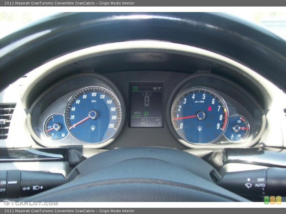 Grigio Medio Interior Gauges for the 2011 Maserati GranTurismo Convertible GranCabrio #49291118