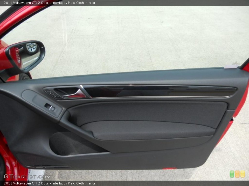 Interlagos Plaid Cloth Interior Door Panel for the 2011 Volkswagen GTI 2 Door #49291745