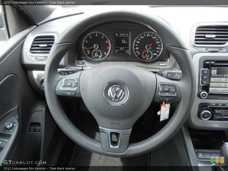 Titan Black Interior Steering Wheel for the 2012 Volkswagen Eos Komfort #49292120