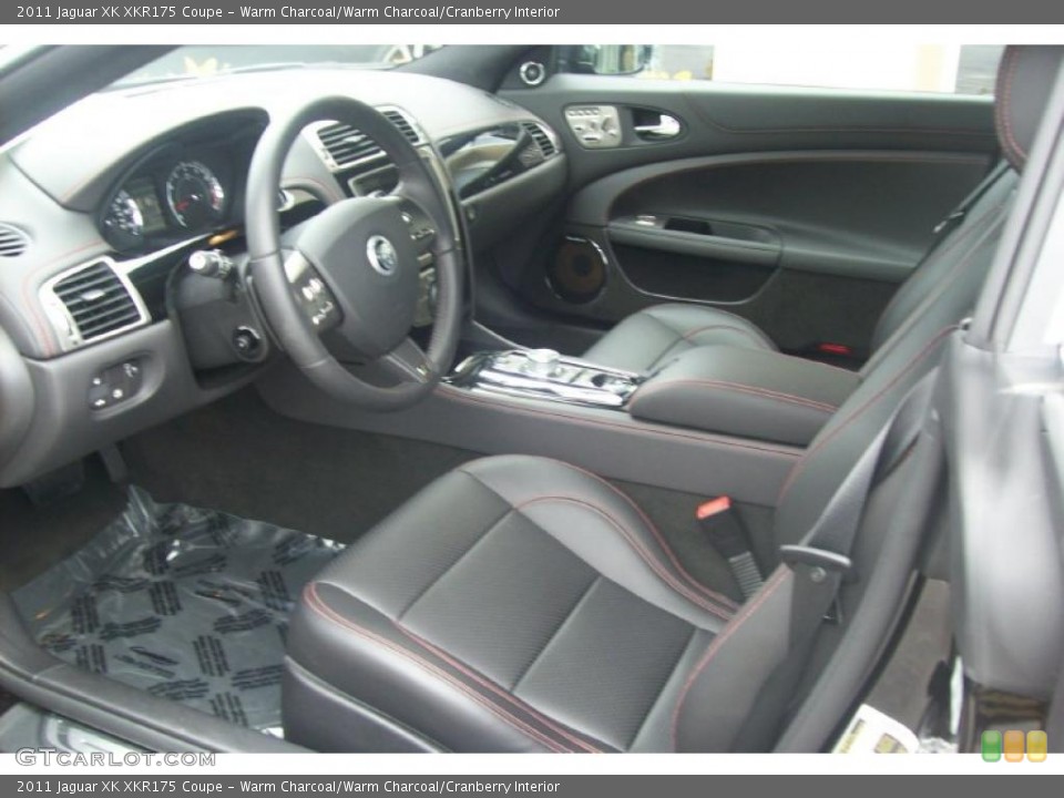 Warm Charcoal/Warm Charcoal/Cranberry Interior Photo for the 2011 Jaguar XK XKR175 Coupe #49292291