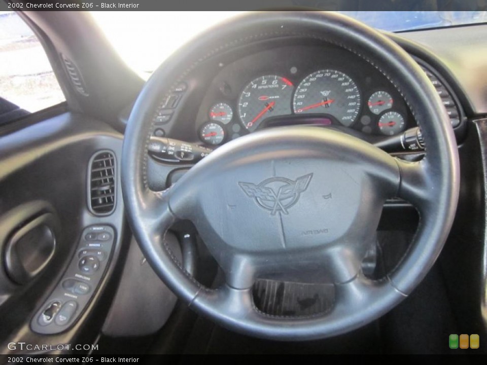 Black Interior Steering Wheel for the 2002 Chevrolet Corvette Z06 #49294760
