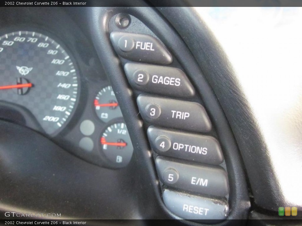 Black Interior Controls for the 2002 Chevrolet Corvette Z06 #49294775