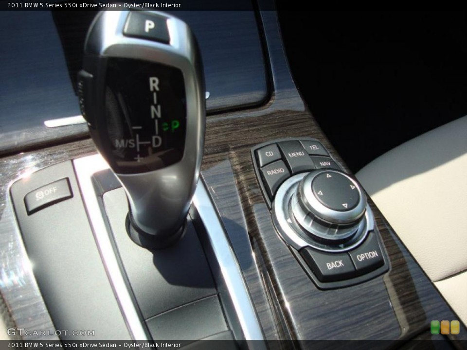 Oyster/Black Interior Transmission for the 2011 BMW 5 Series 550i xDrive Sedan #49295156