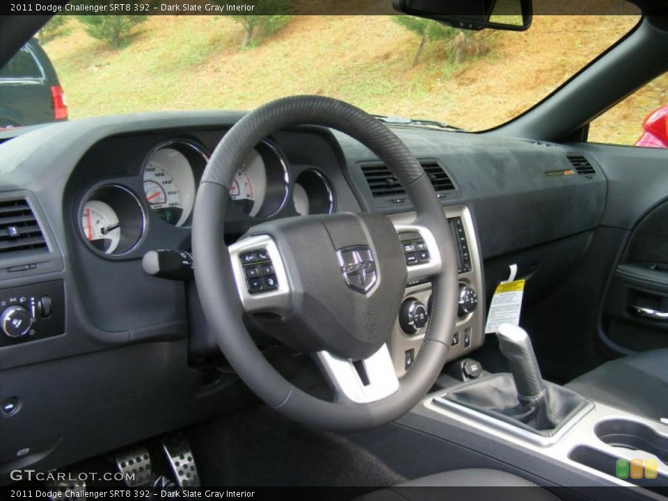 Dark Slate Gray Interior Steering Wheel for the 2011 Dodge Challenger SRT8 392 #49297103