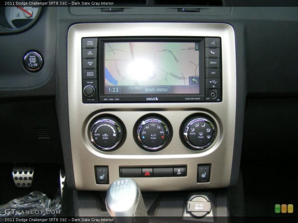 Dark Slate Gray Interior Controls for the 2011 Dodge Challenger SRT8 392 #49297139