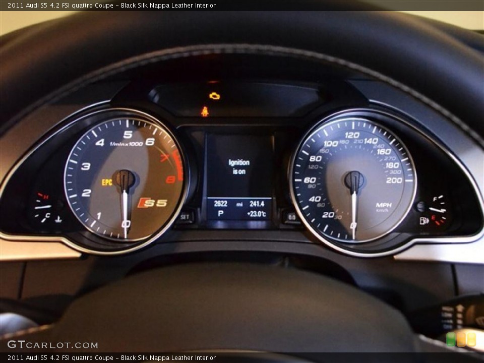 Black Silk Nappa Leather Interior Gauges for the 2011 Audi S5 4.2 FSI quattro Coupe #49301529