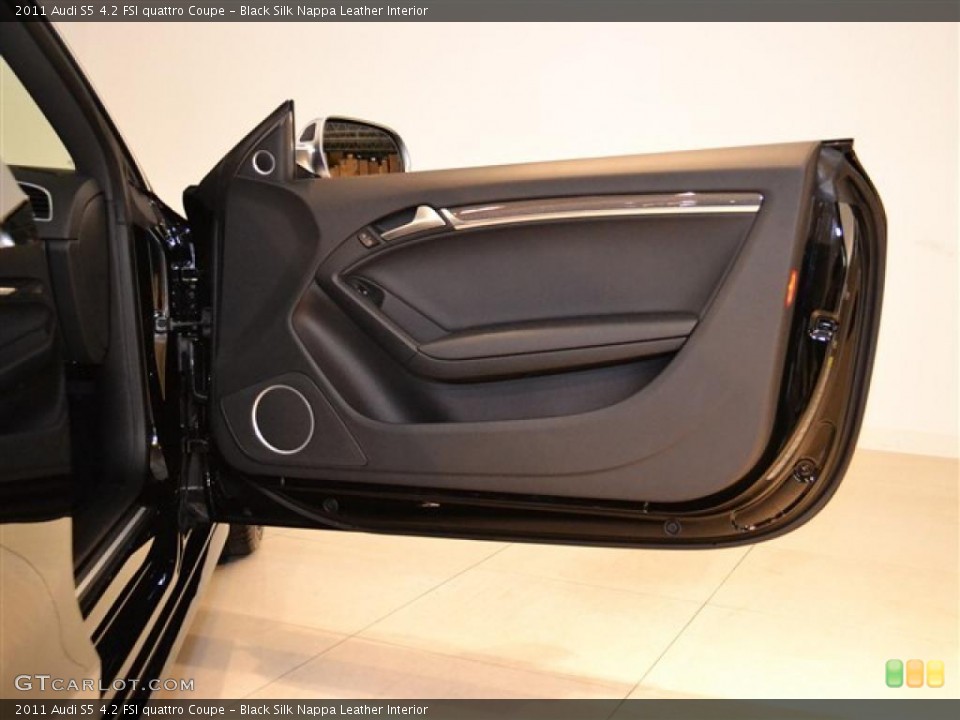Black Silk Nappa Leather Interior Door Panel for the 2011 Audi S5 4.2 FSI quattro Coupe #49301886