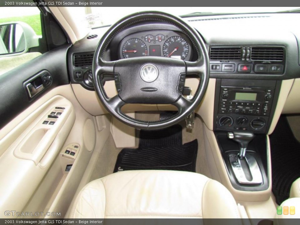 Beige Interior Dashboard for the 2003 Volkswagen Jetta GLS TDI Sedan #49302366