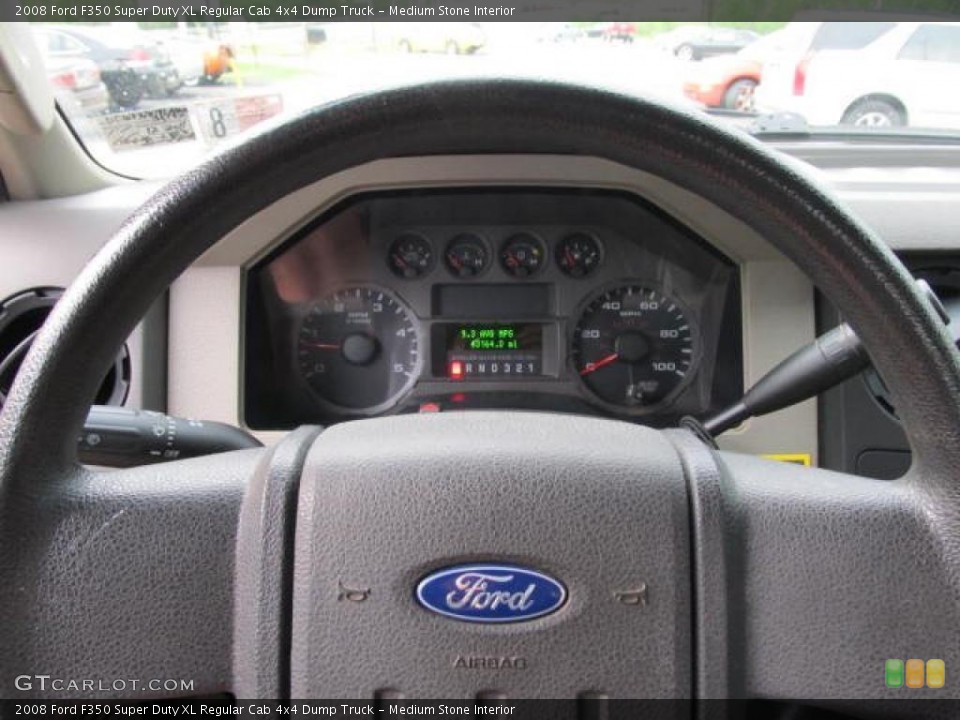 Medium Stone Interior Steering Wheel for the 2008 Ford F350 Super Duty XL Regular Cab 4x4 Dump Truck #49312263