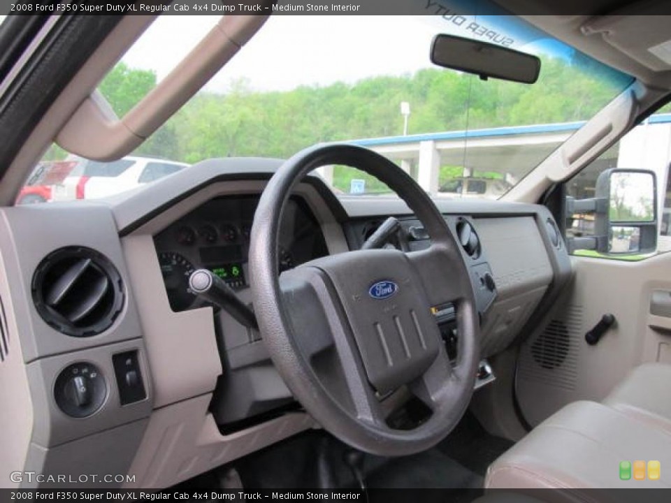 Medium Stone Interior Dashboard for the 2008 Ford F350 Super Duty XL Regular Cab 4x4 Dump Truck #49312278