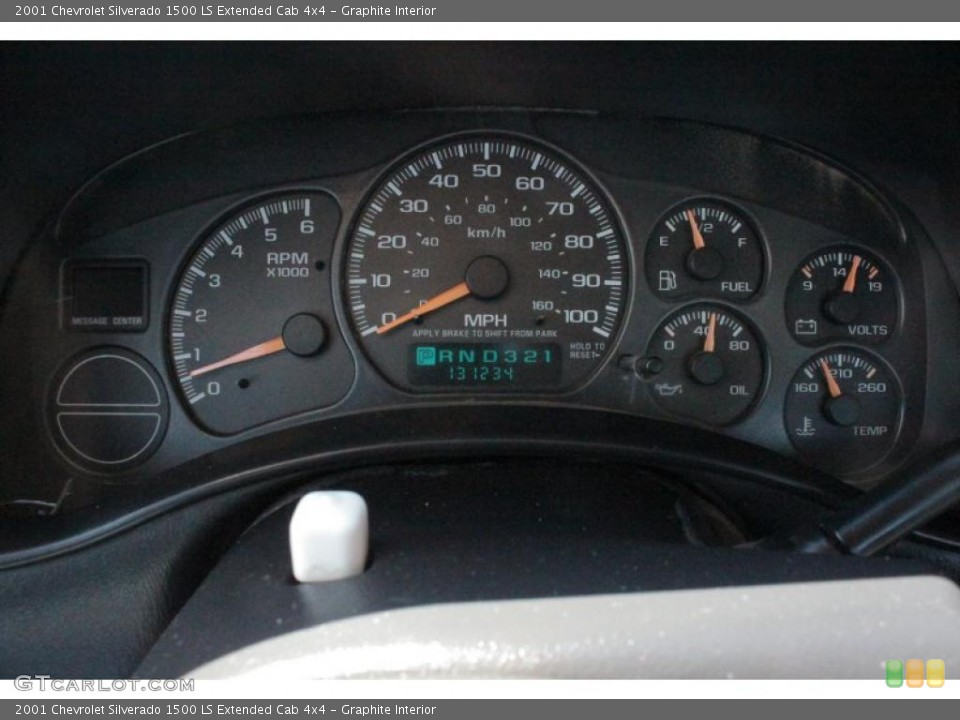 Graphite Interior Gauges for the 2001 Chevrolet Silverado 1500 LS Extended Cab 4x4 #49315377