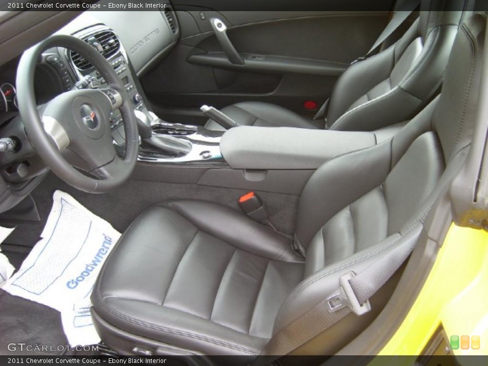 Ebony Black Interior Photo for the 2011 Chevrolet Corvette Coupe #49315422