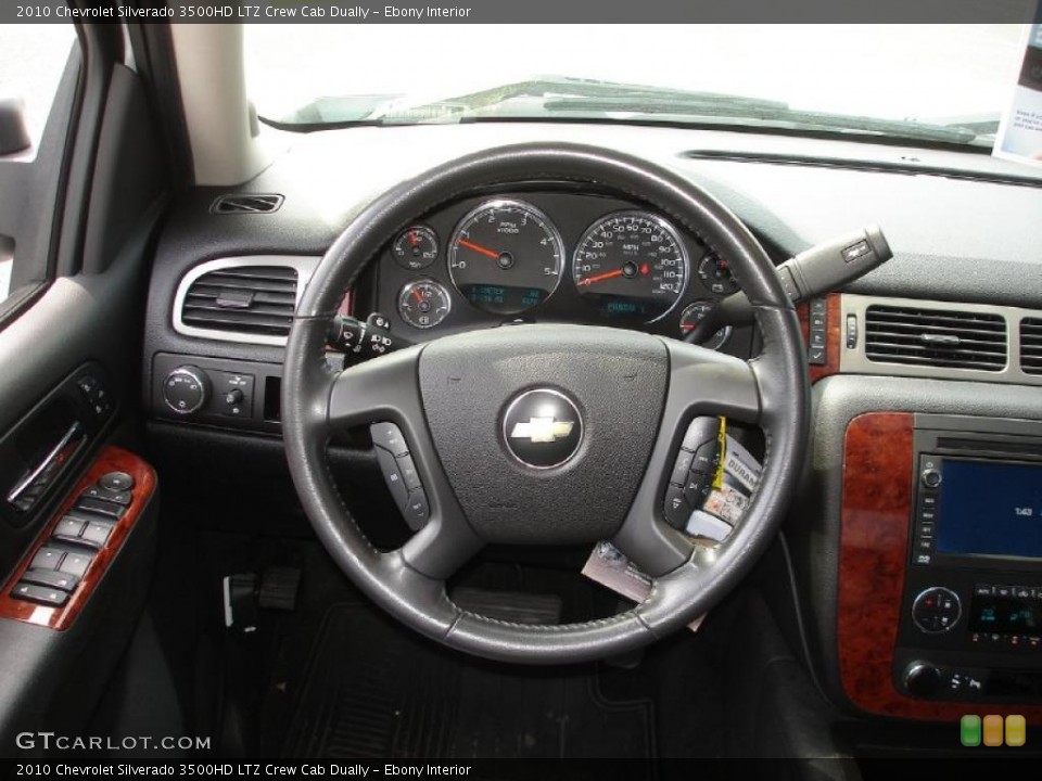 Ebony Interior Steering Wheel for the 2010 Chevrolet Silverado 3500HD LTZ Crew Cab Dually #49317291