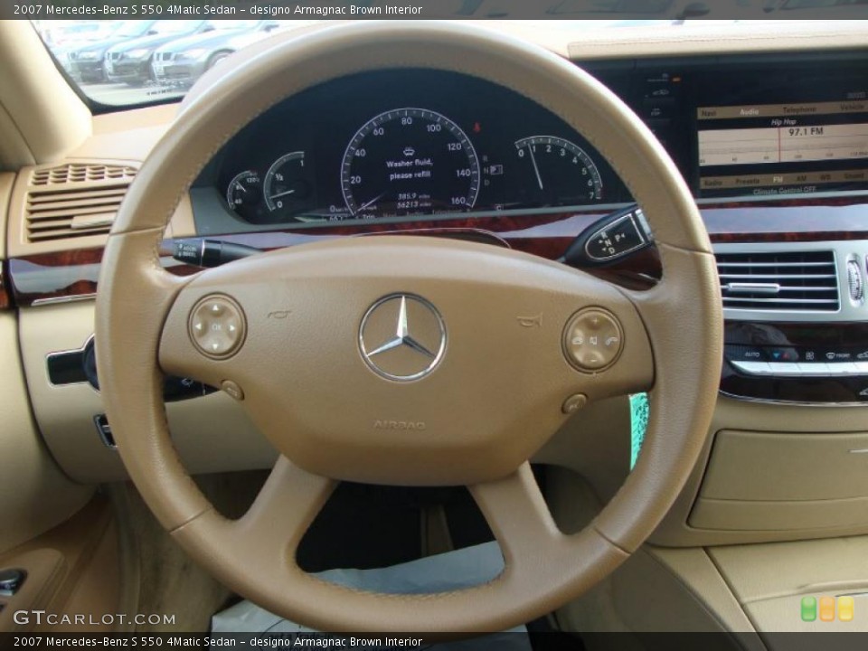 designo Armagnac Brown Interior Steering Wheel for the 2007 Mercedes-Benz S 550 4Matic Sedan #49318203