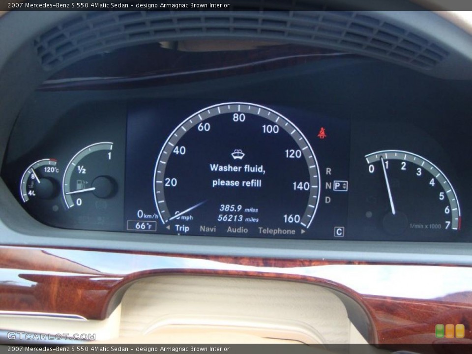 designo Armagnac Brown Interior Gauges for the 2007 Mercedes-Benz S 550 4Matic Sedan #49318572