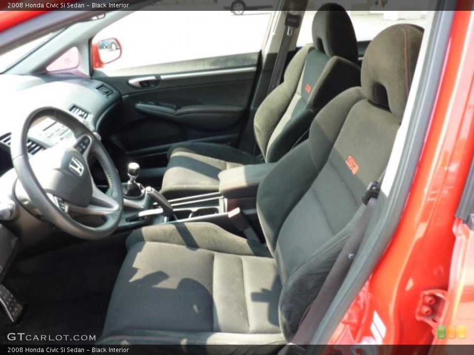 Black Interior Photo for the 2008 Honda Civic Si Sedan #49320435