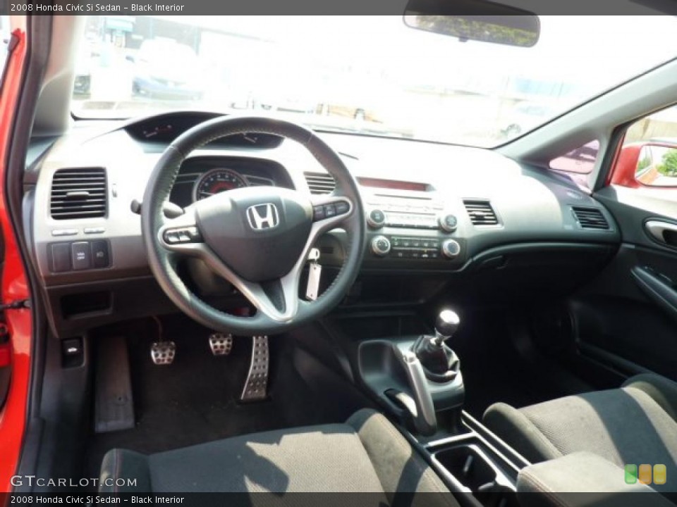 Black Interior Dashboard for the 2008 Honda Civic Si Sedan #49320465