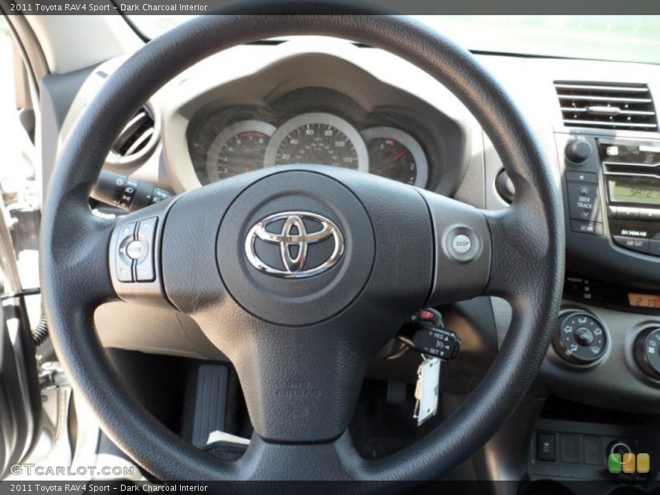 Dark Charcoal Interior Steering Wheel for the 2011 Toyota RAV4 Sport #49321338
