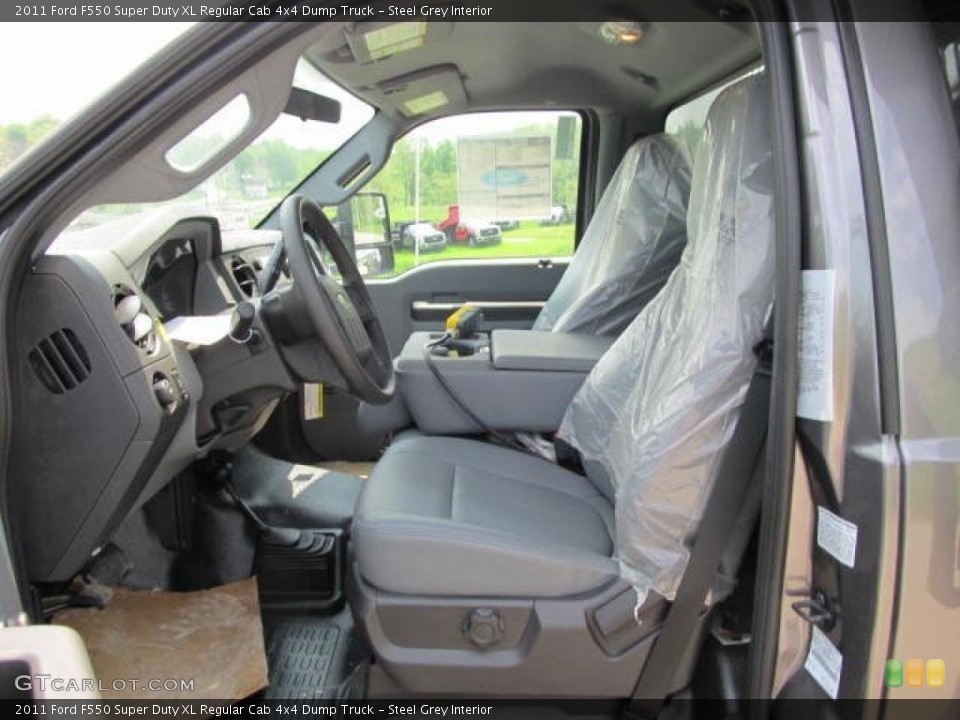Steel Grey Interior Photo for the 2011 Ford F550 Super Duty XL Regular Cab 4x4 Dump Truck #49322658