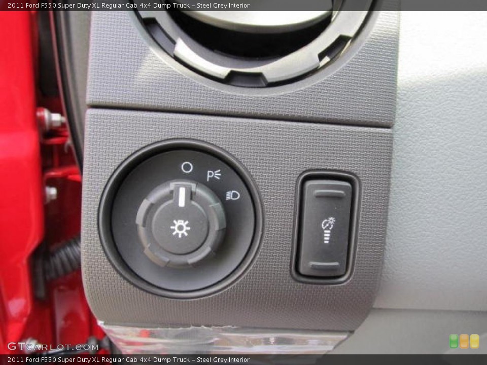 Steel Grey Interior Controls for the 2011 Ford F550 Super Duty XL Regular Cab 4x4 Dump Truck #49322970