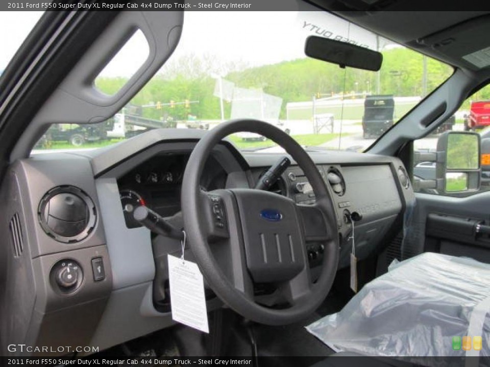 Steel Grey Interior Photo for the 2011 Ford F550 Super Duty XL Regular Cab 4x4 Dump Truck #49323453