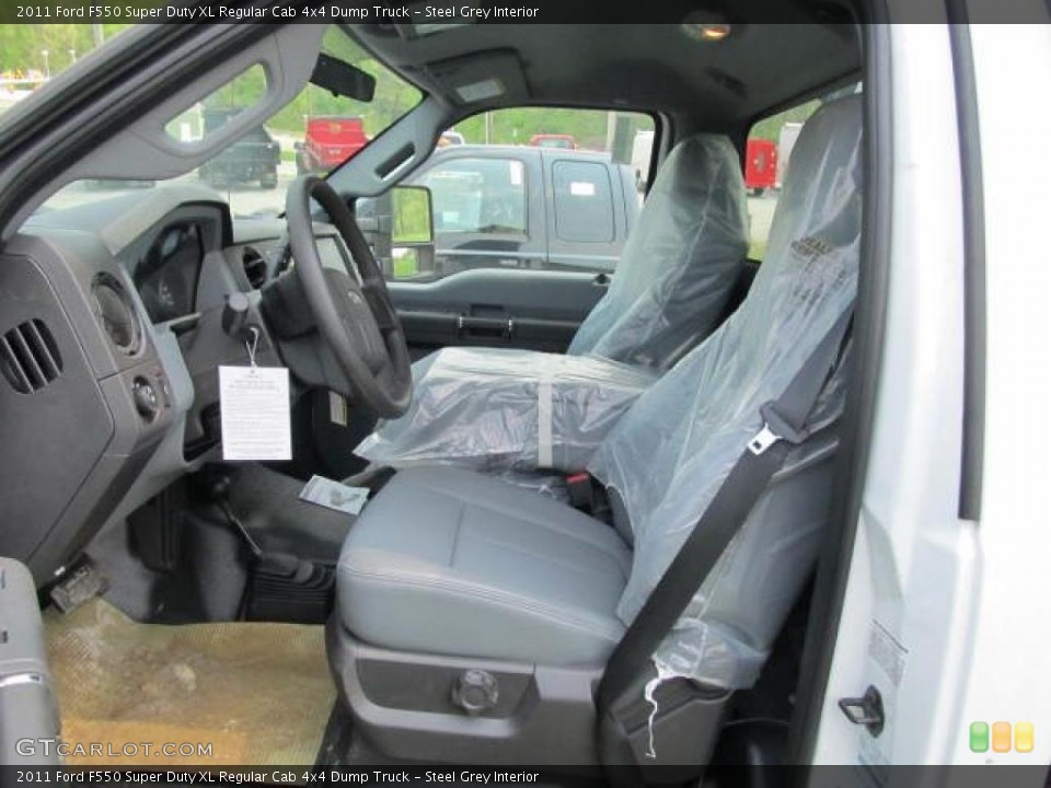 Steel Grey Interior Photo for the 2011 Ford F550 Super Duty XL Regular Cab 4x4 Dump Truck #49323483