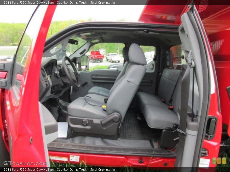Steel Grey Interior Photo for the 2011 Ford F550 Super Duty XL Super Cab 4x4 Dump Truck #49323741