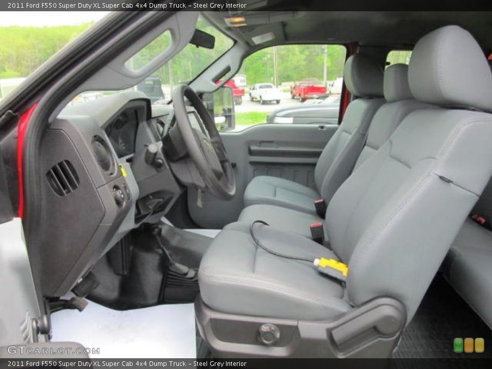 Steel Grey Interior Photo for the 2011 Ford F550 Super Duty XL Super Cab 4x4 Dump Truck #49323771