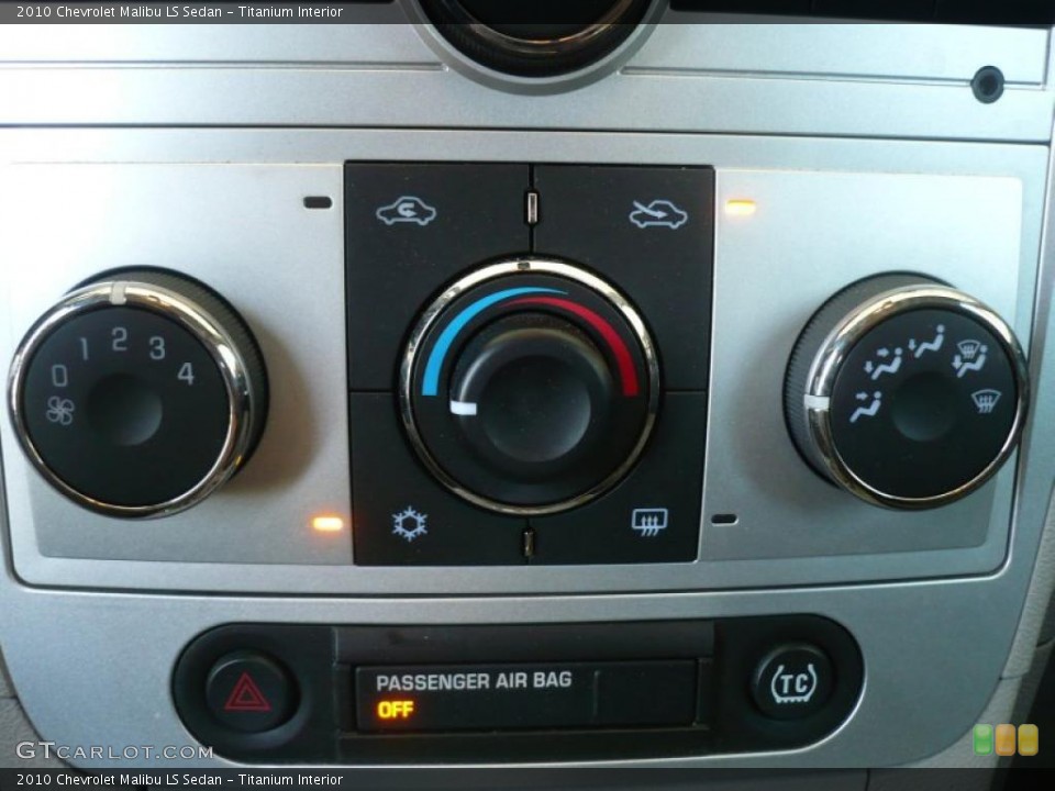 Titanium Interior Controls for the 2010 Chevrolet Malibu LS Sedan #49324092