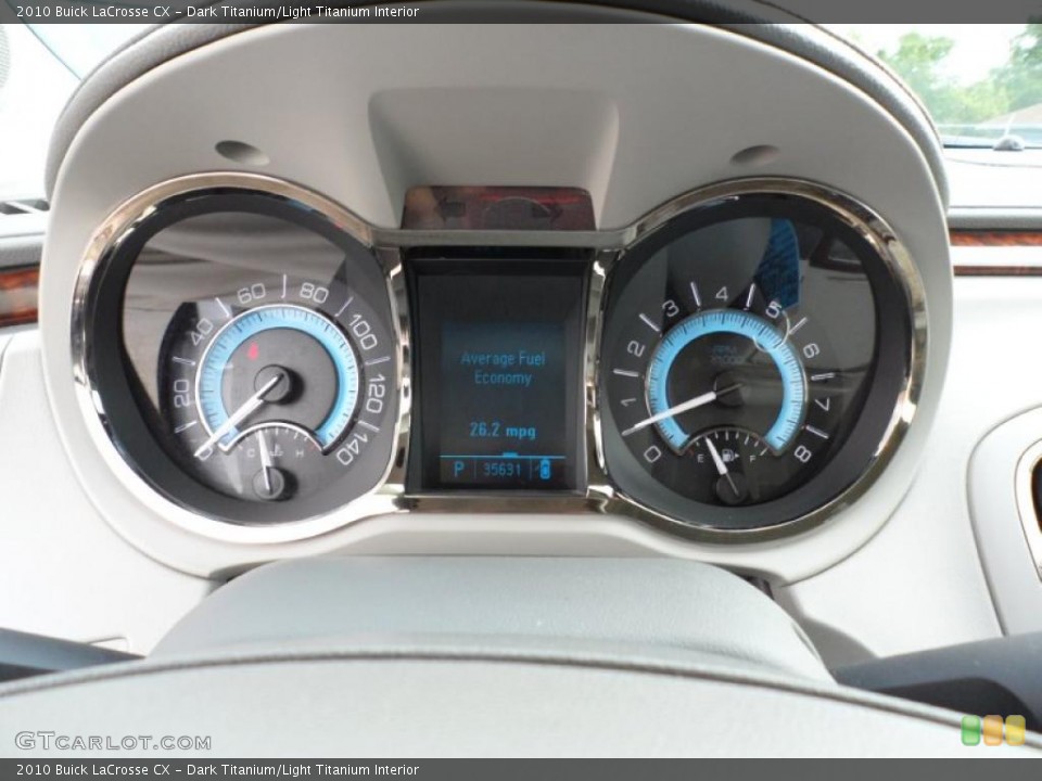 Dark Titanium/Light Titanium Interior Gauges for the 2010 Buick LaCrosse CX #49324524