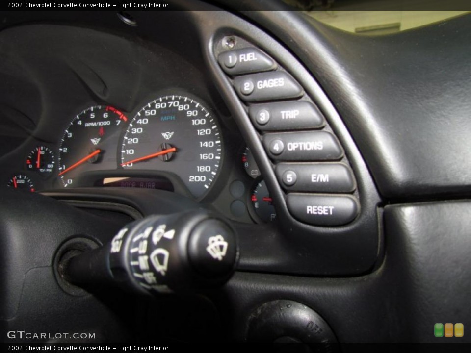 Light Gray Interior Controls for the 2002 Chevrolet Corvette Convertible #49324836