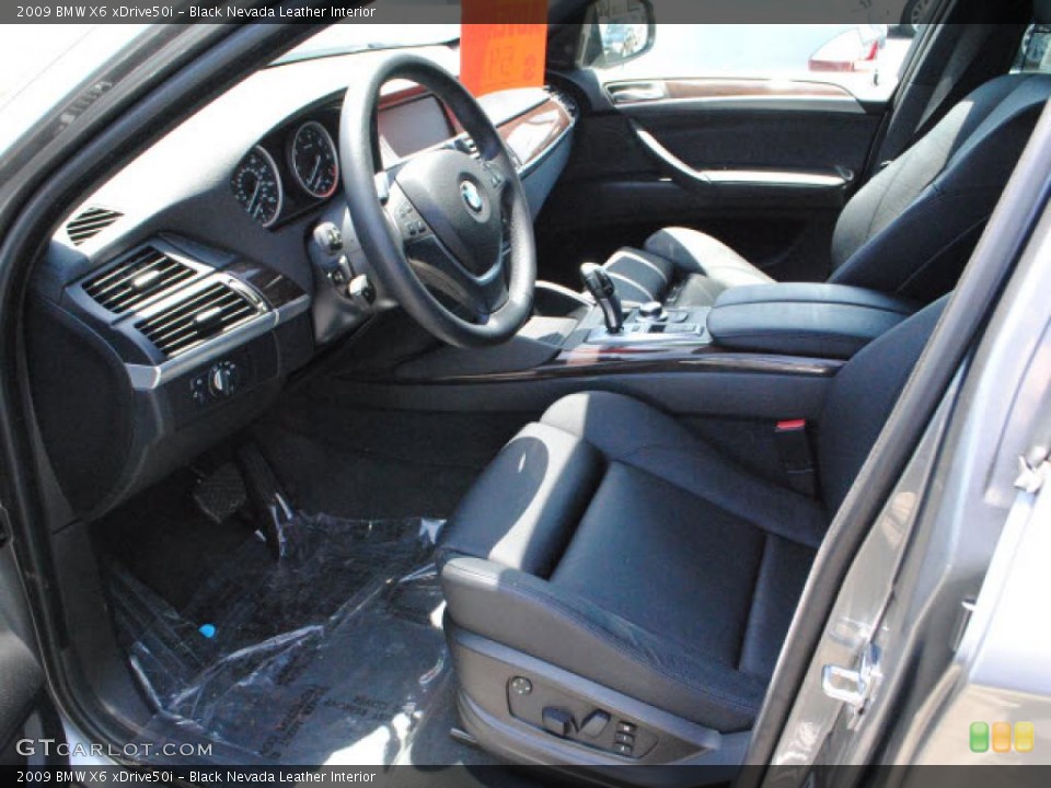 Black Nevada Leather Interior Photo for the 2009 BMW X6 xDrive50i #49330992