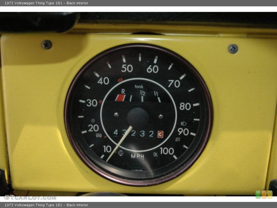 Black Interior Gauges for the 1973 Volkswagen Thing Type 181 #49336020