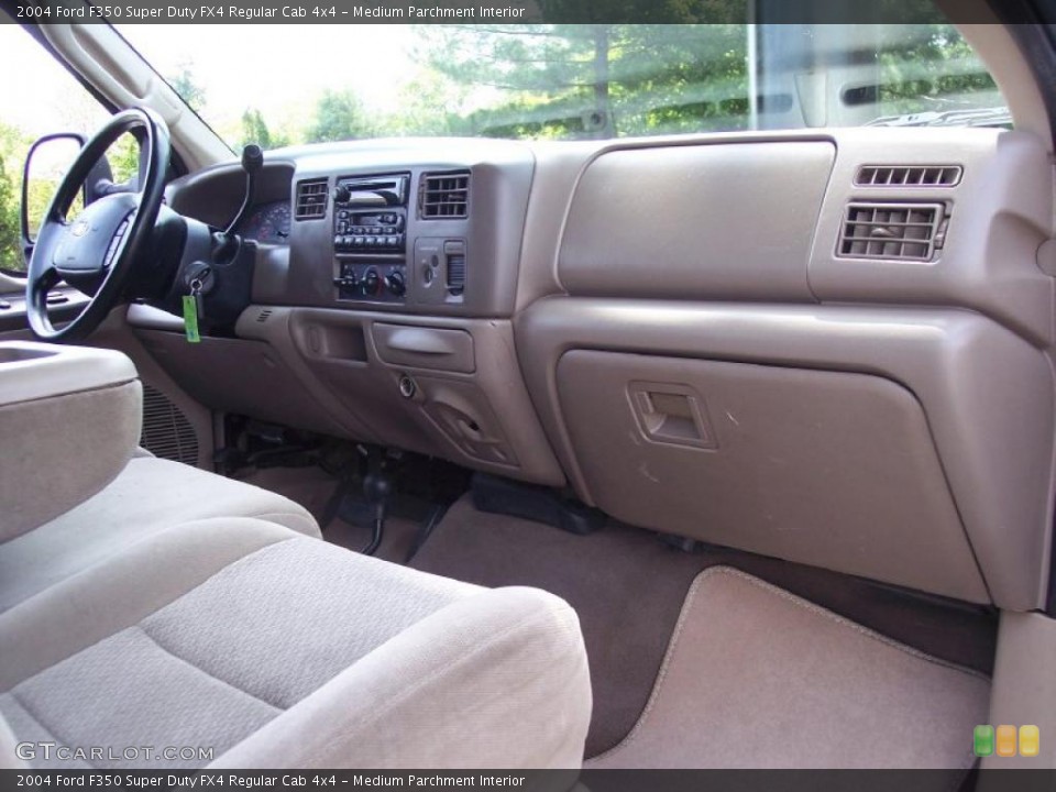 Medium Parchment Interior Dashboard for the 2004 Ford F350 Super Duty FX4 Regular Cab 4x4 #49341828