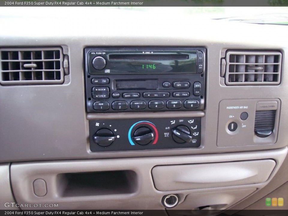 Medium Parchment Interior Controls for the 2004 Ford F350 Super Duty FX4 Regular Cab 4x4 #49342134