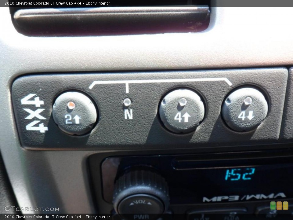 Ebony Interior Controls for the 2010 Chevrolet Colorado LT Crew Cab 4x4 #49343910