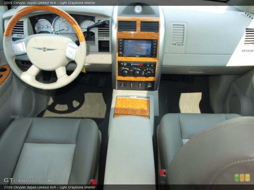 Light Graystone Interior Dashboard for the 2009 Chrysler Aspen Limited 4x4 #49345176