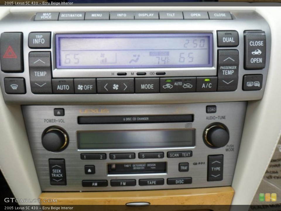 Ecru Beige Interior Controls for the 2005 Lexus SC 430 #49346088