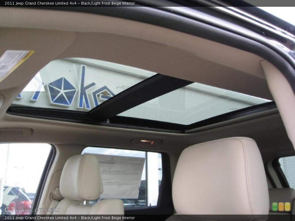 Black/Light Frost Beige Interior Sunroof for the 2011 Jeep Grand Cherokee Limited 4x4 #49346439