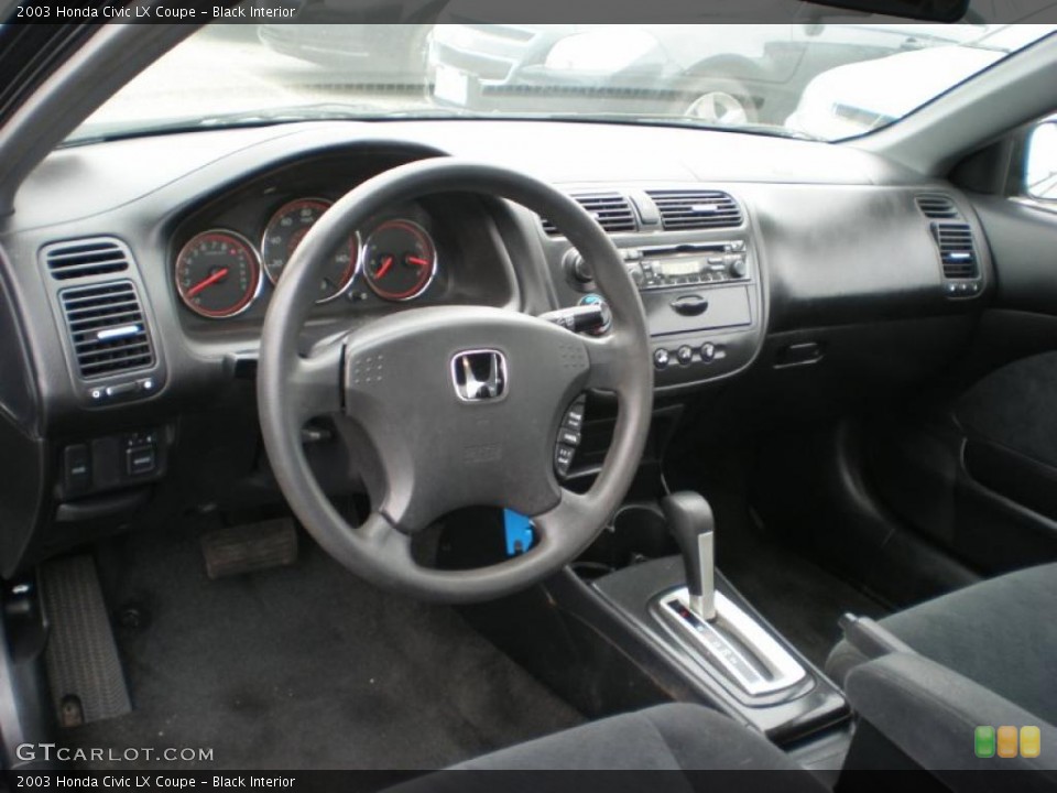 Black Interior Photo for the 2003 Honda Civic LX Coupe #49347801