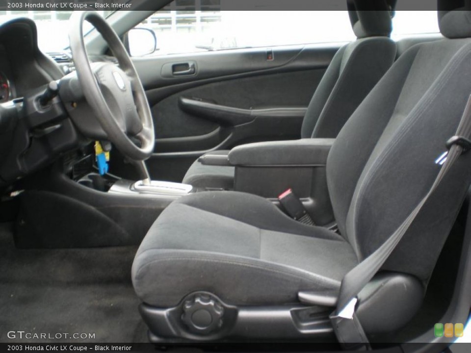 Black Interior Photo for the 2003 Honda Civic LX Coupe #49347825