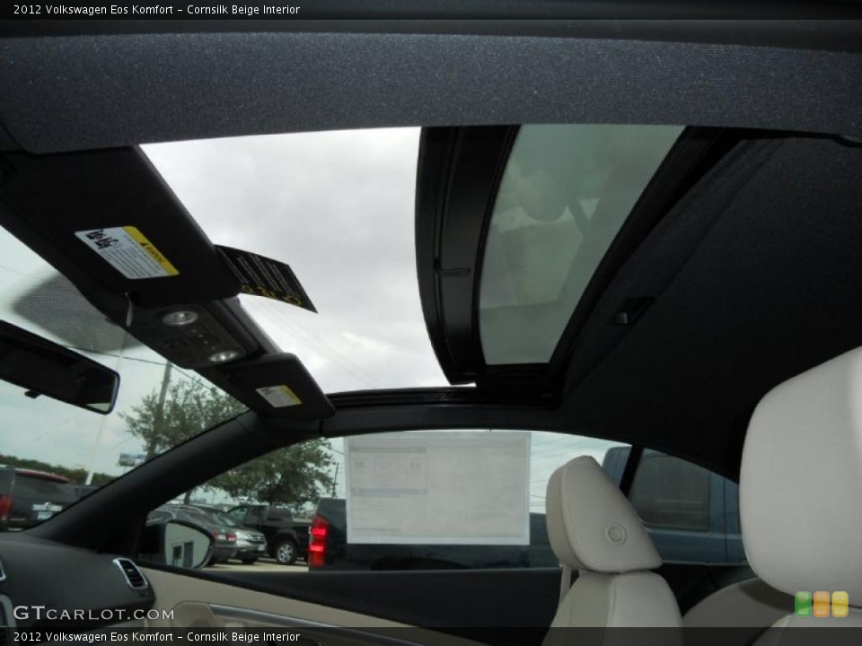 Cornsilk Beige Interior Sunroof for the 2012 Volkswagen Eos Komfort #49350979